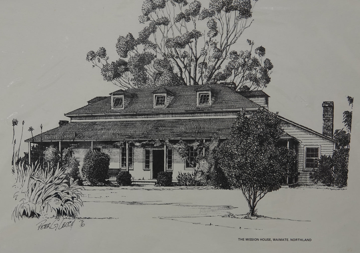 New Zealand Historic Building Prints, drawn by Peter G. Leitch