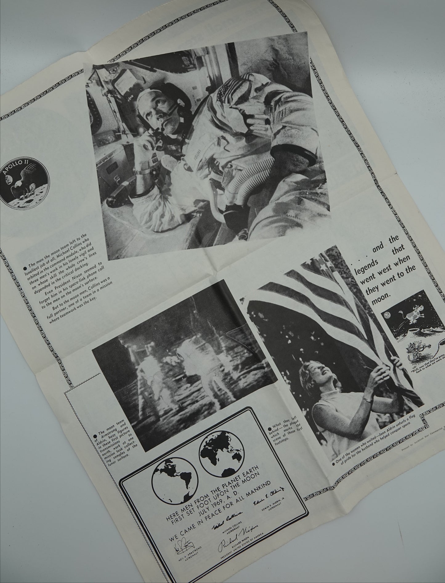 Moon landing memorabilia! Original 1969 Auckland Star Supplement