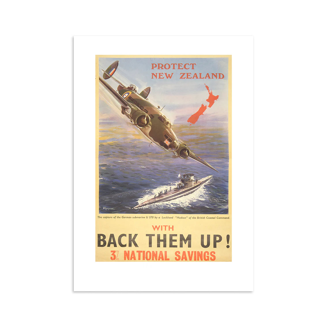 Historic WWII memorabilia... Back Them Up II War Print A4