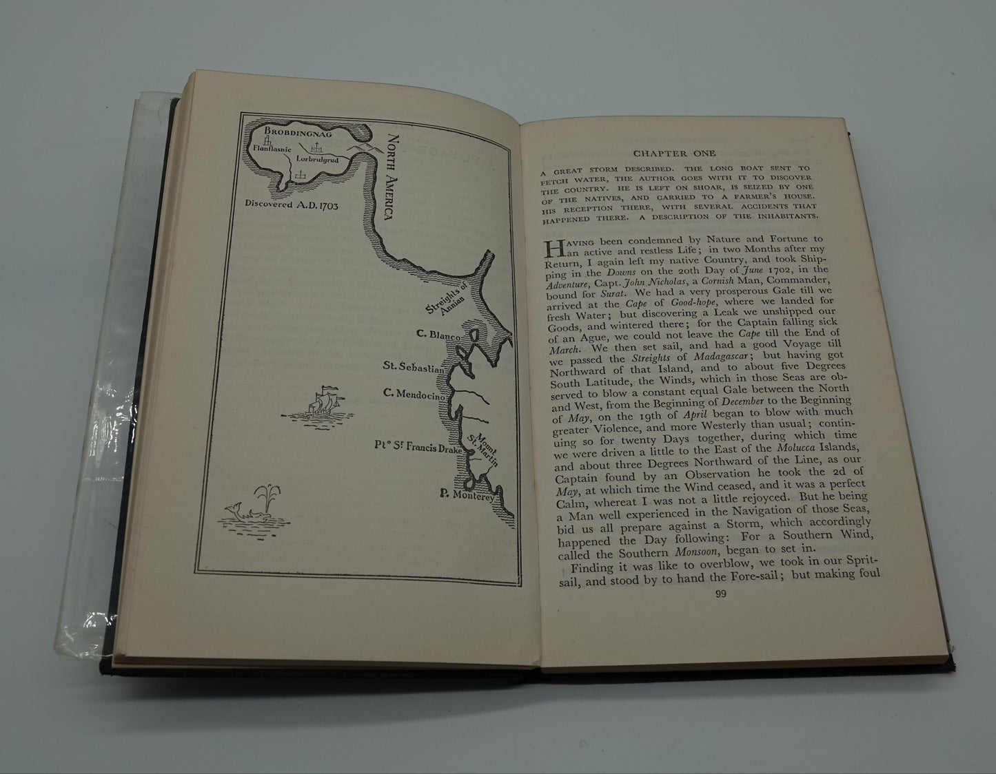 A lovely half leather pocket edition of Gulliver's Travels, Jonathan Swift, 1953