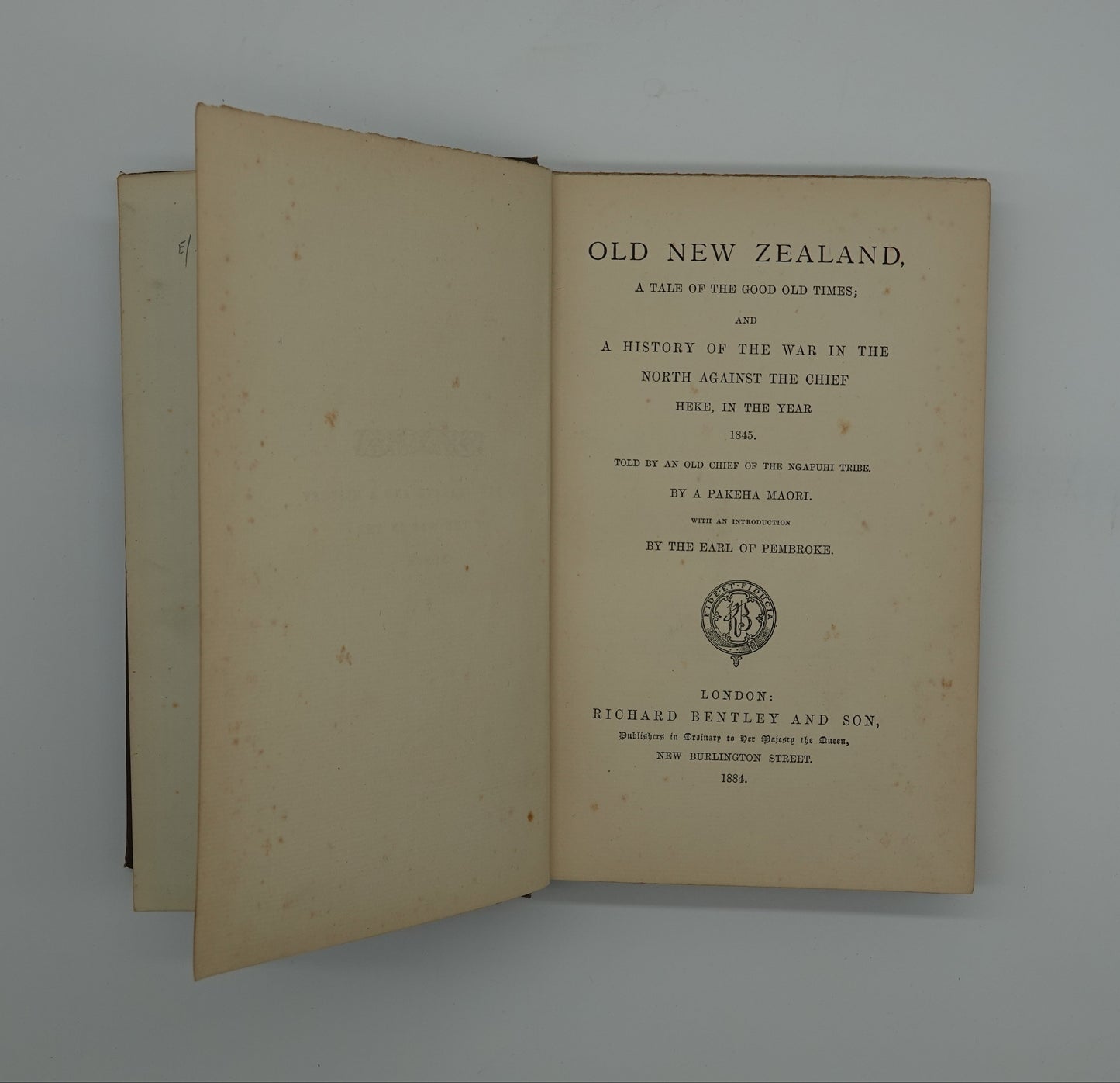 Old New Zealand, a rare early edition from 1884