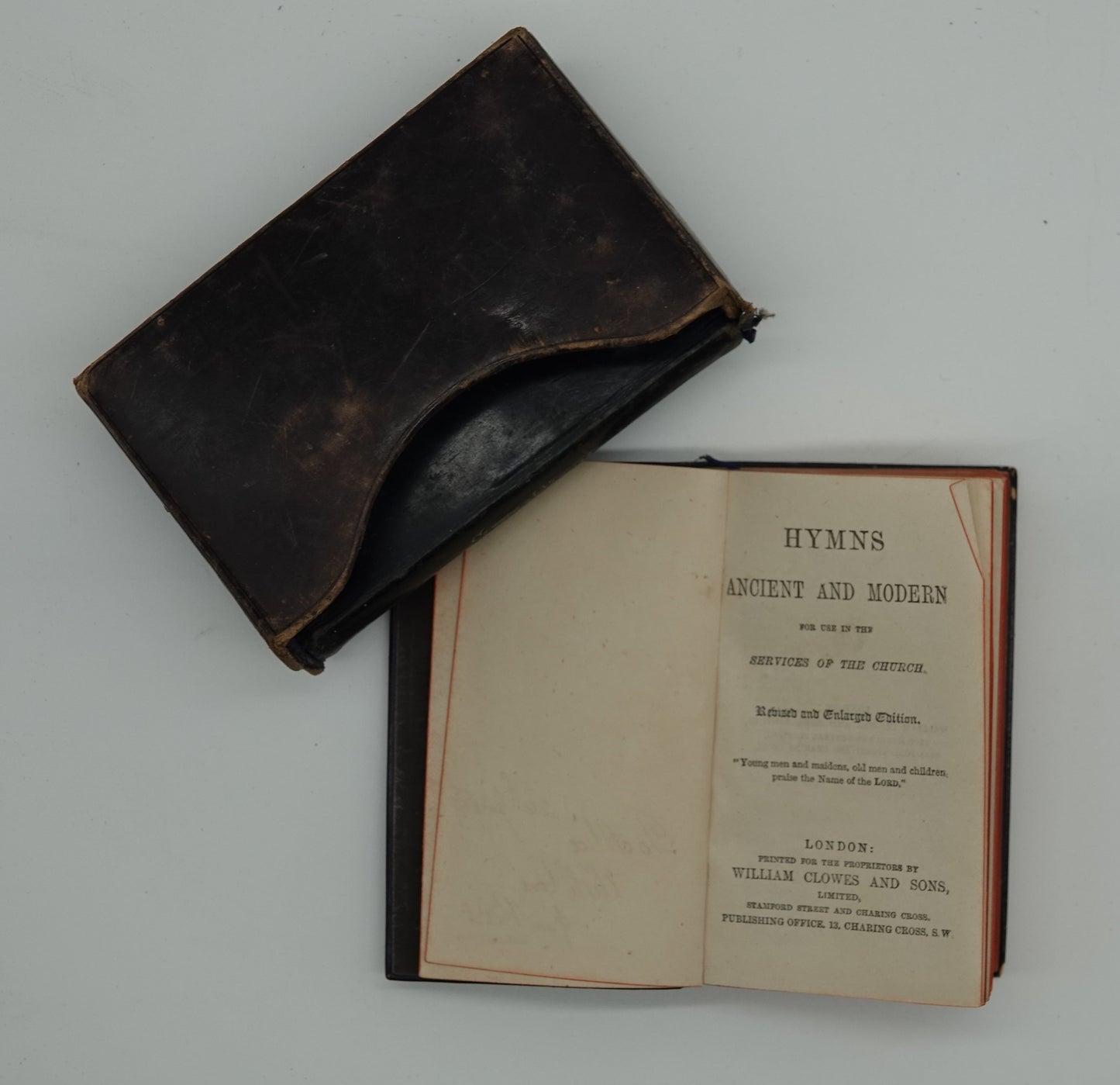 Here is a lovely scarce gift... Two leatherbound pocket books in a leather slip case, with a beautiful inscription