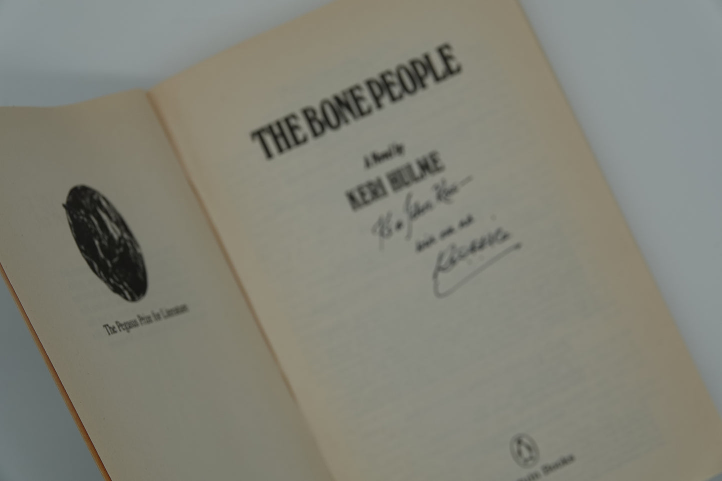 The Bone People by Keri Hume, signed and inscribed!