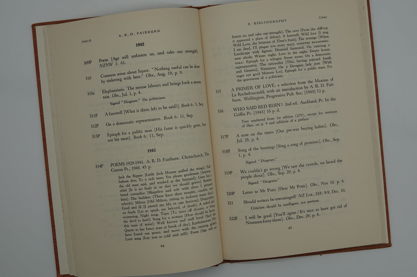 A.R.D. Fairburn - A Bibliography