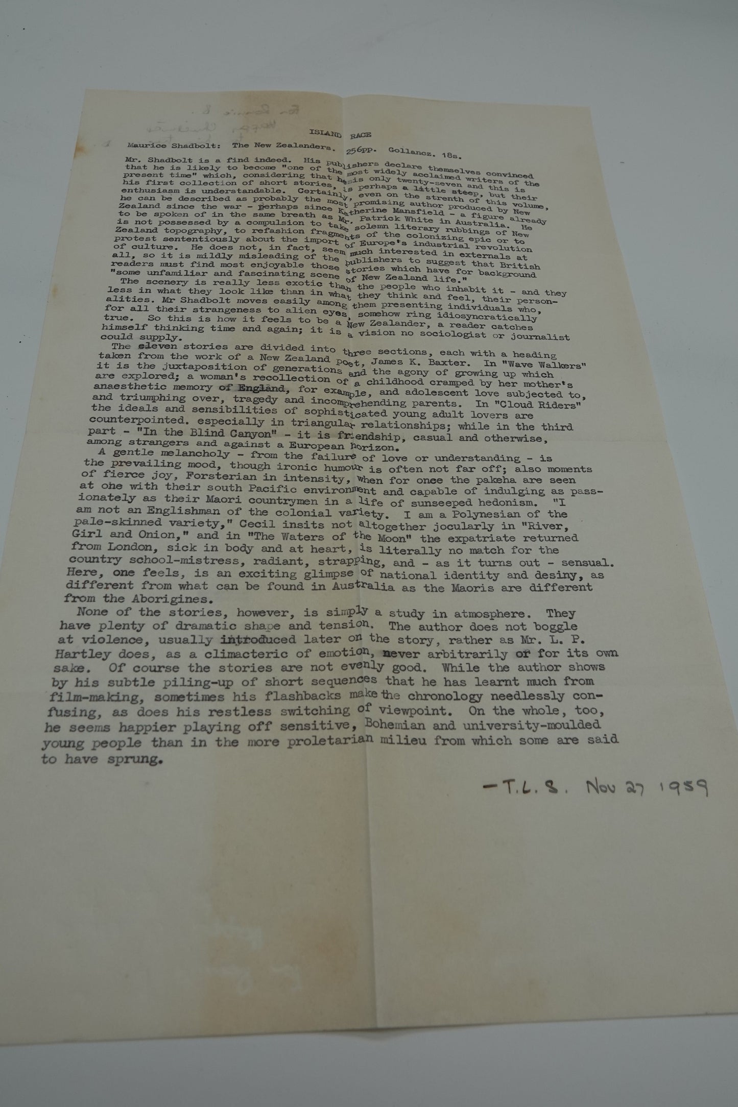 The New Zealanders A Sequence of Stories