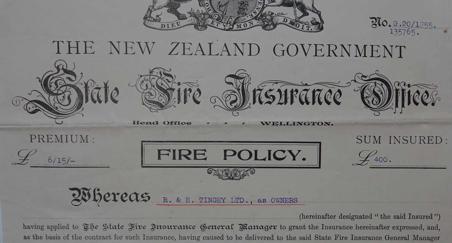 Important historical documents representing a snap shot of New Zealand industrial history...