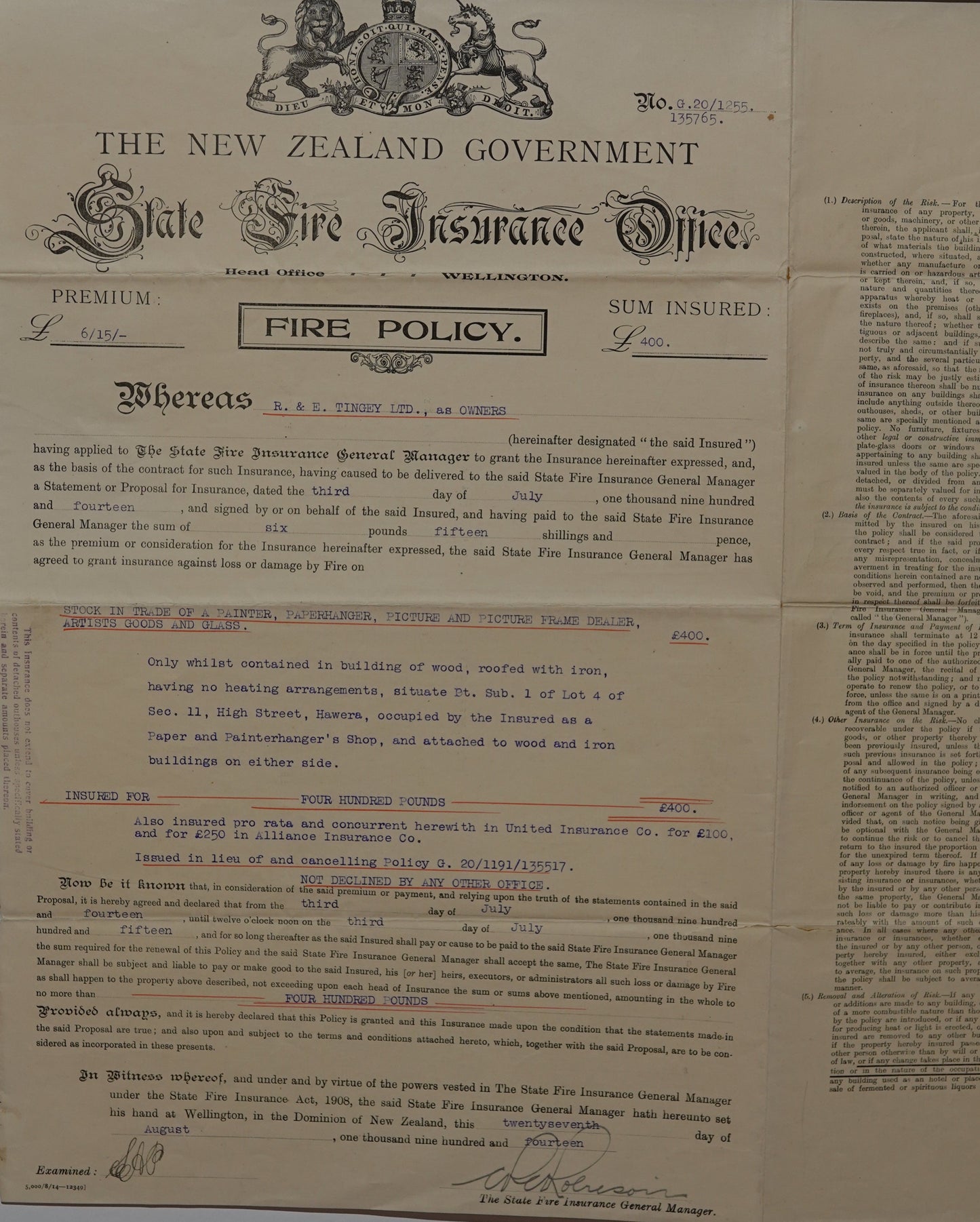 Important historical documents representing a snap shot of New Zealand industrial history...