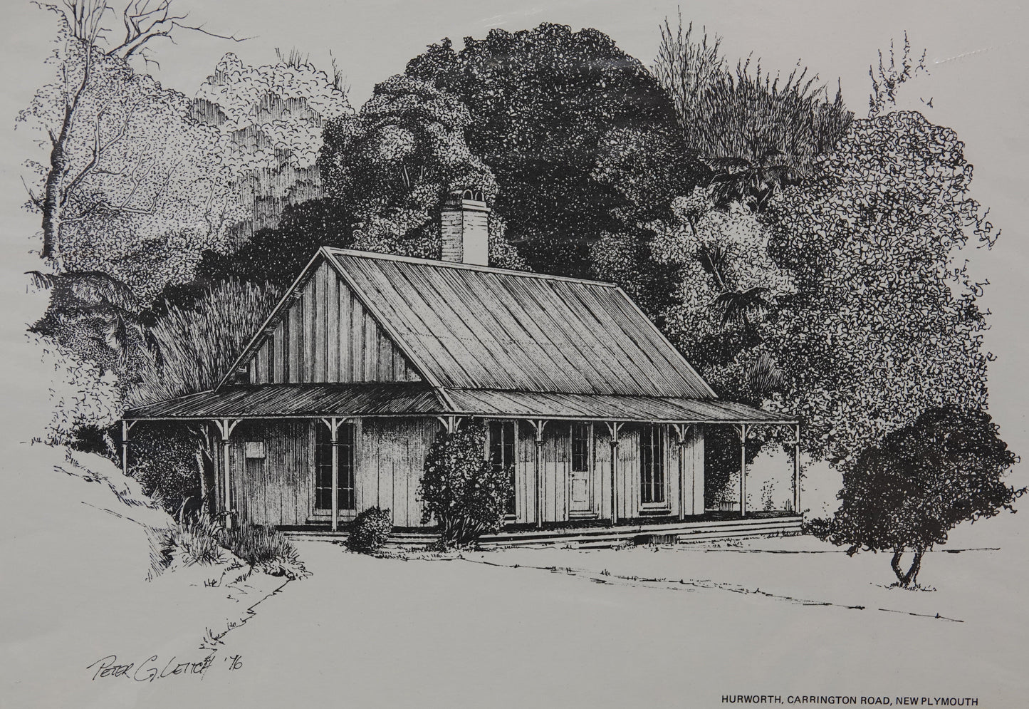 New Zealand Historic Building Prints, drawn by Peter G. Leitch