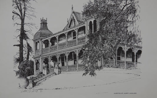 New Zealand Historic Building Prints, drawn by Peter G. Leitch