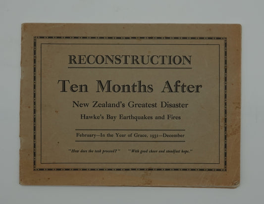 Rare and important record of Hawke's Bay earthquake