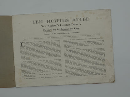 Rare and important record of Hawke's Bay earthquake