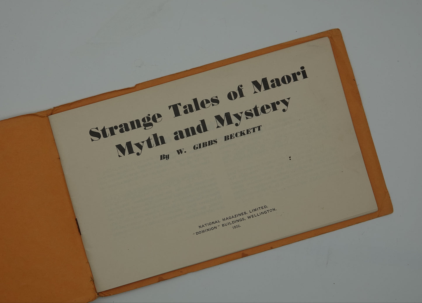Stunning and rare early New Zealand tourist souvenir... Strange Tales of Maori Myth and Mystery