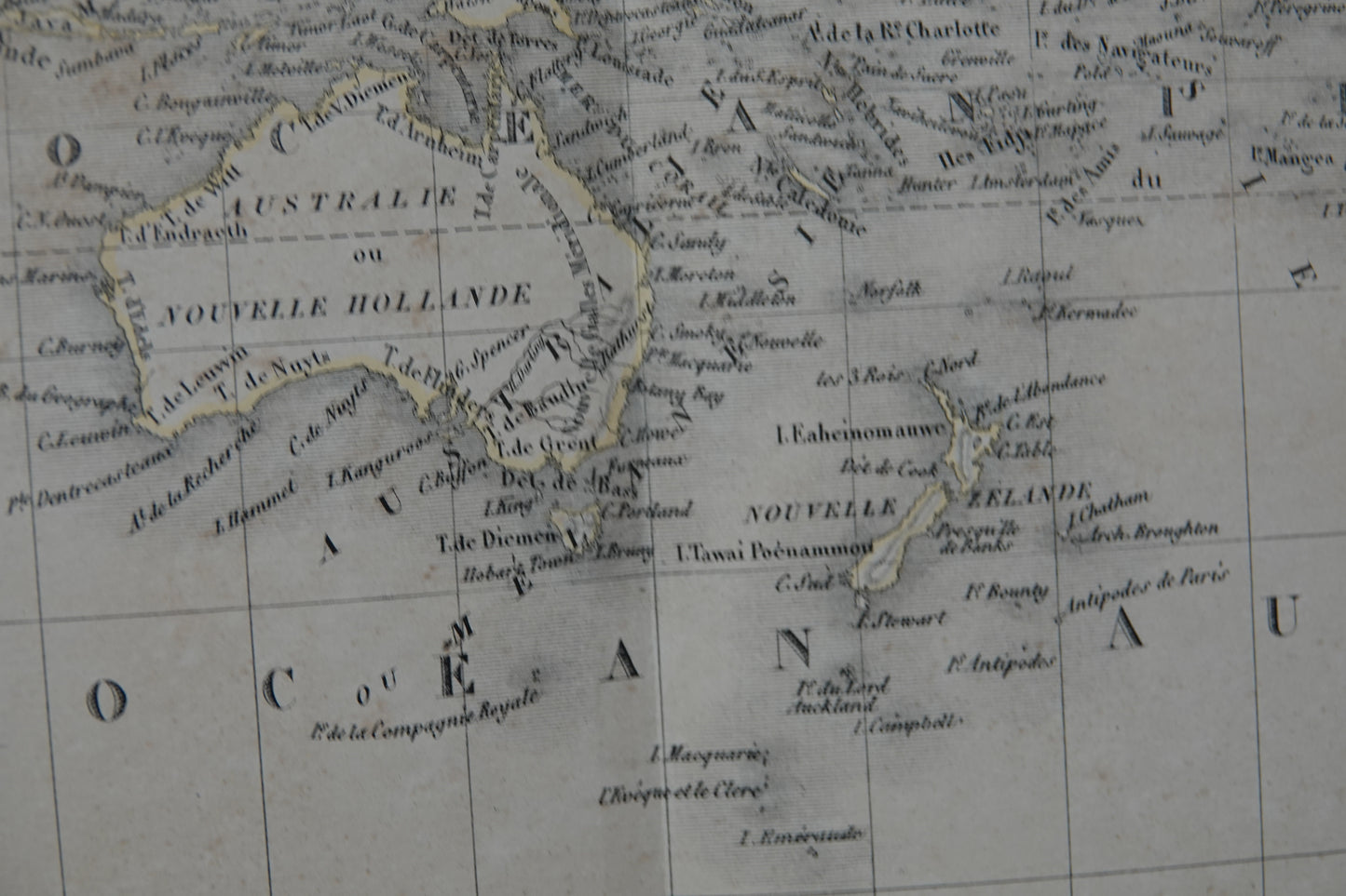 Historic World Map from 1842