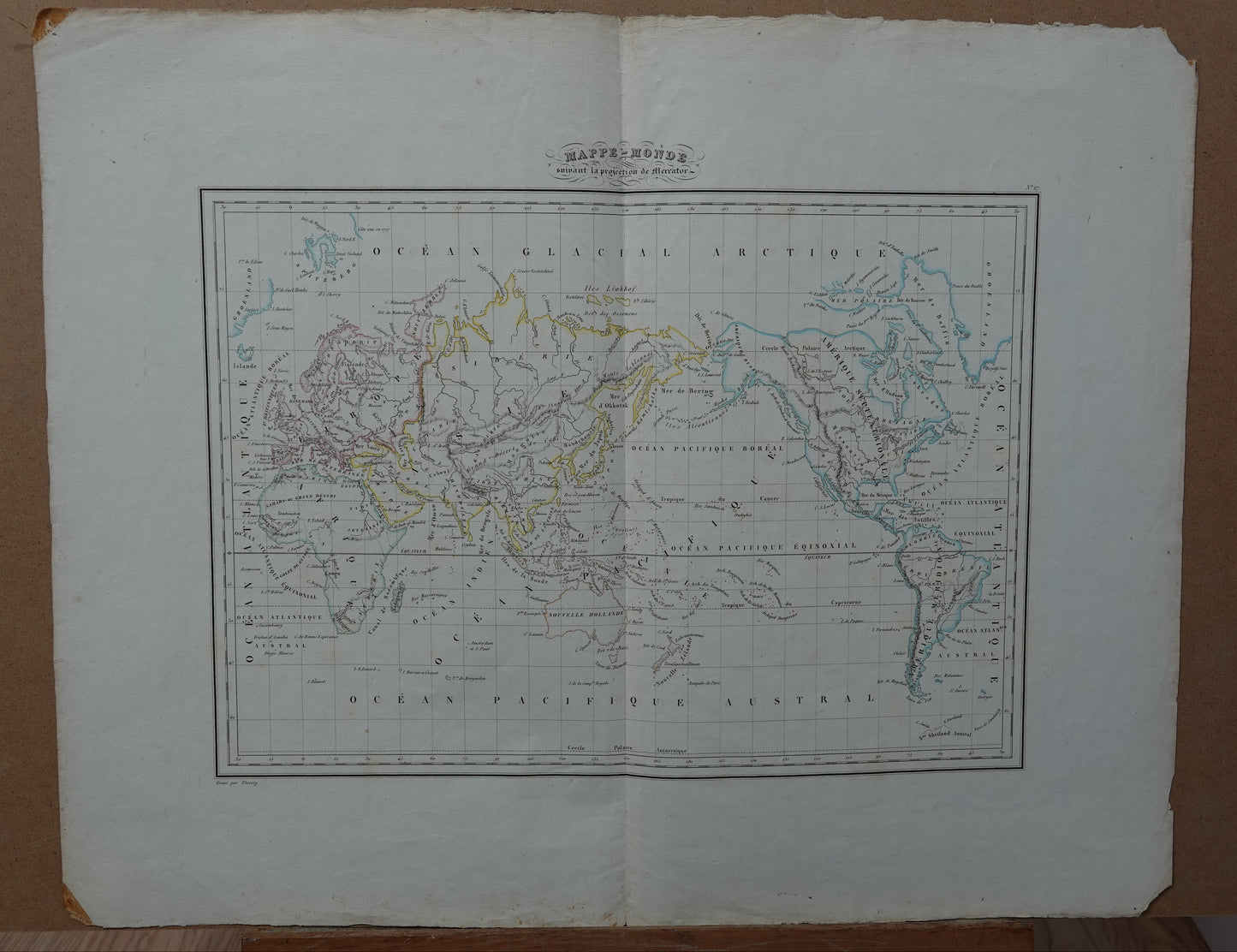 Historic World Map published in 1832
