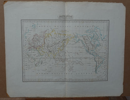 Historic World Map published in 1832