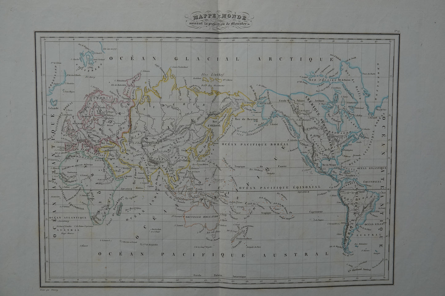 Historic World Map published in 1832