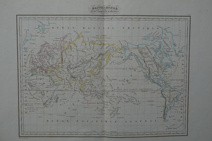 Historic World Map published in 1832