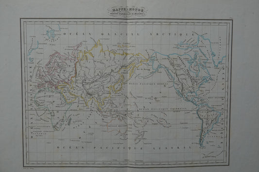 Historic World Map published in 1832