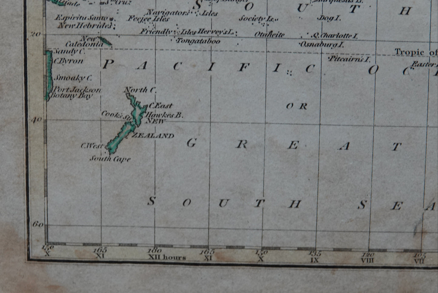 Chart of the World, historic map dating from 1820