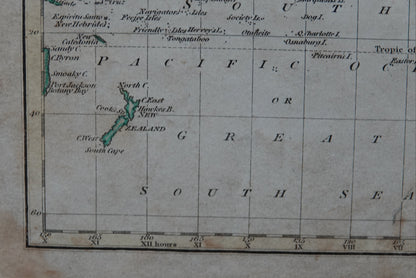 Chart of the World, historic map dating from 1820