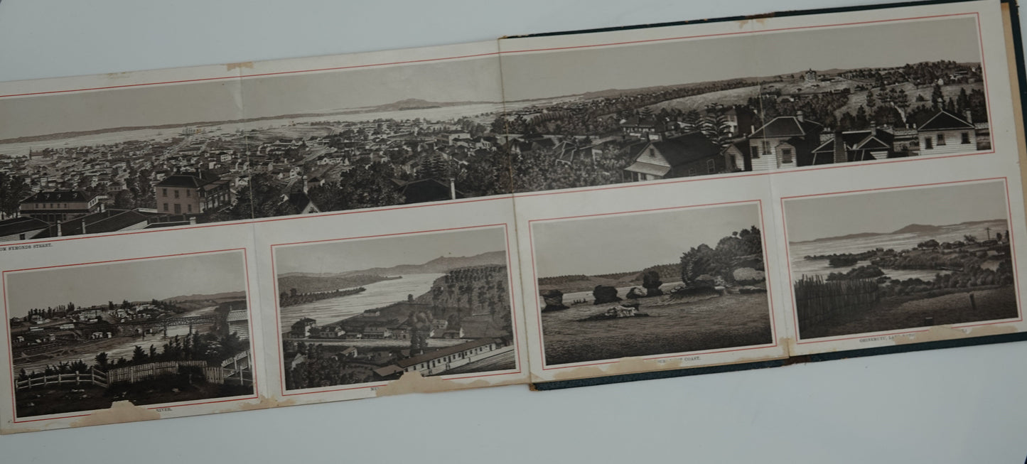 Rare Victorian Auckland images in a cloth leather bound booklet, circa 1900