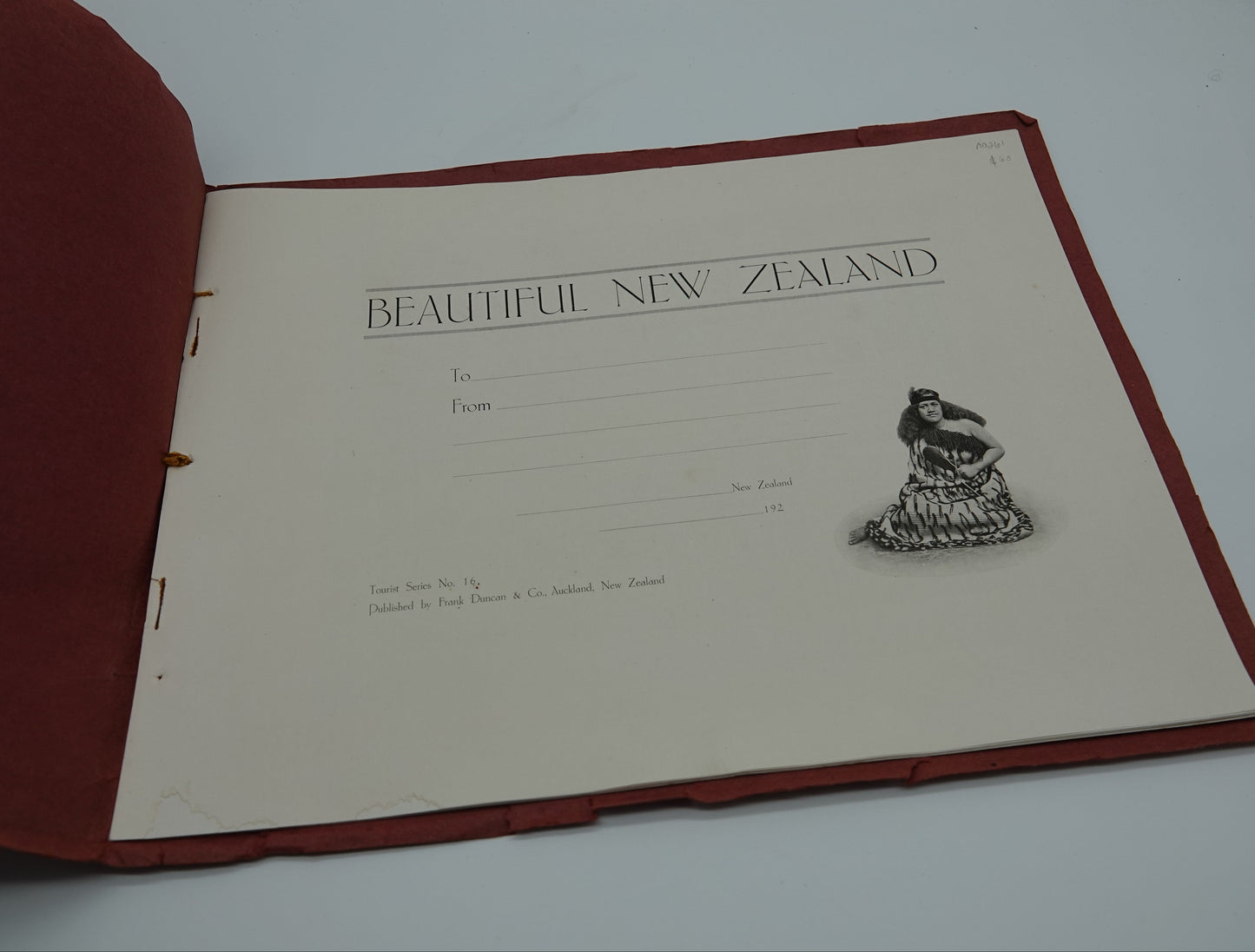 Beautiful New Zealand, a vintage tourist booklet published by Frank Duncan & Co, 1920