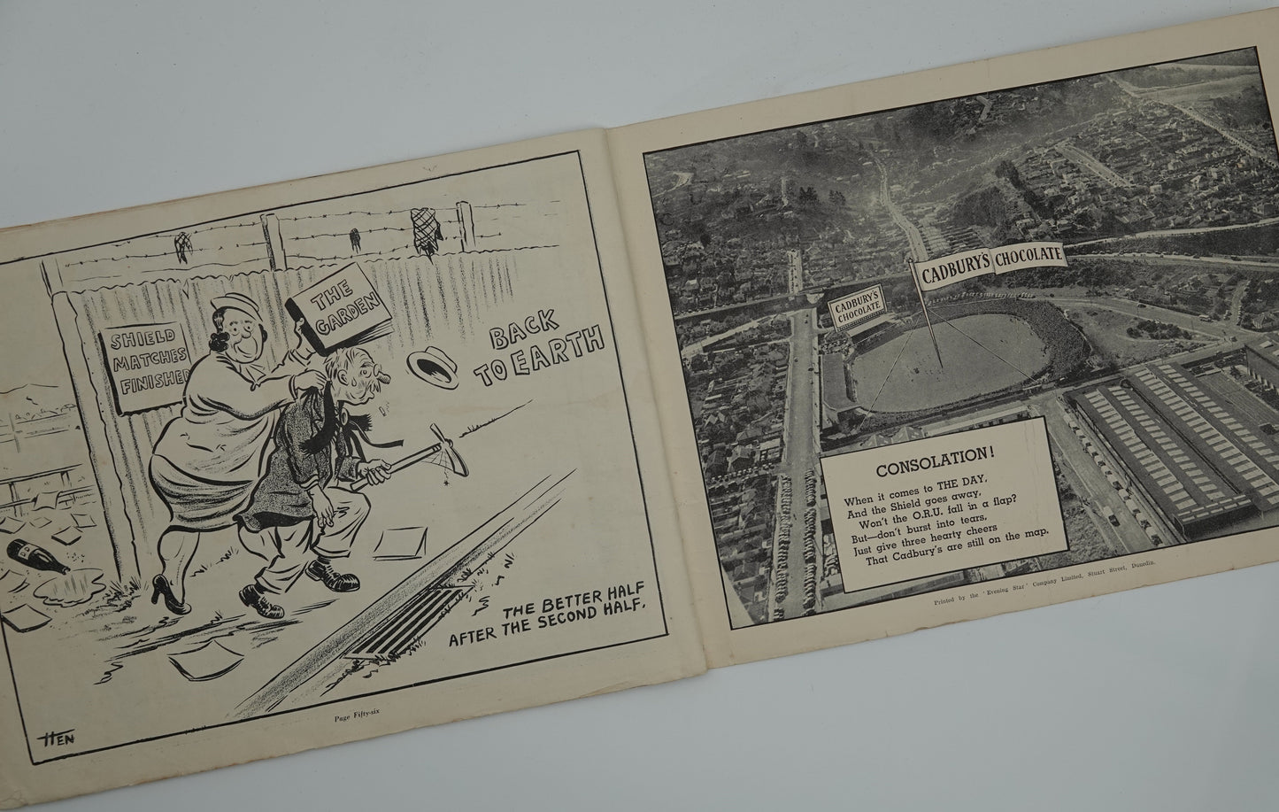Amazing rugby memorabilia... Shield Fever, Otago and Southland Shield Souvenir 1950