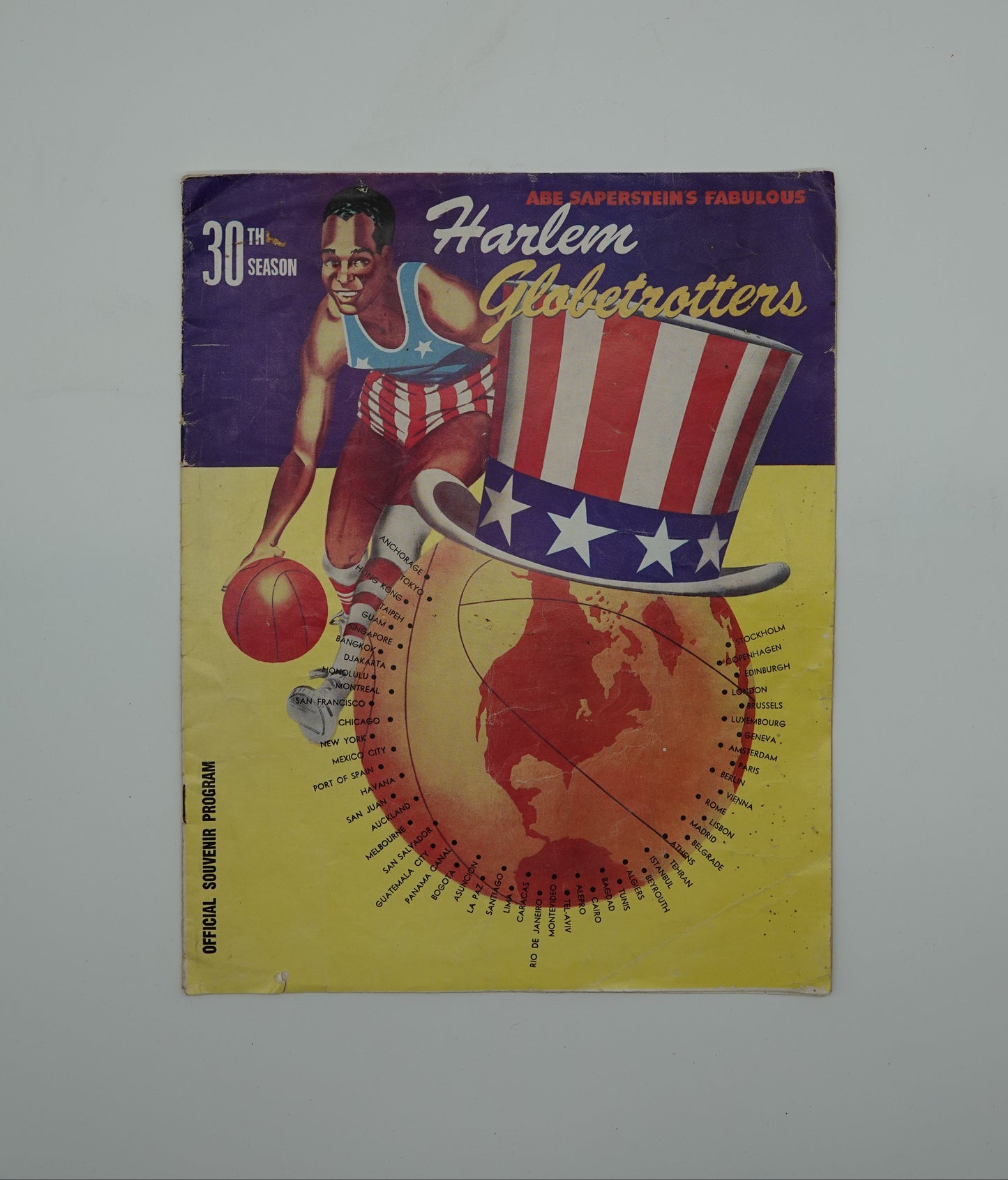 Official Souvenir Programme Harlem Globetrotters 30th Season world tour