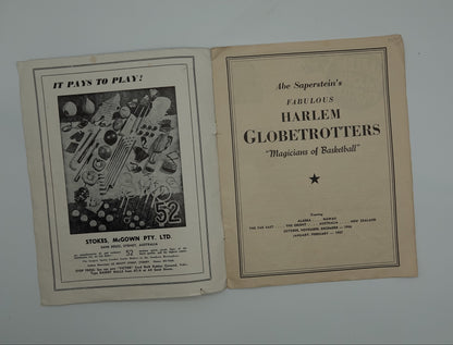 Official Souvenir Programme Harlem Globetrotters 30th Season world tour