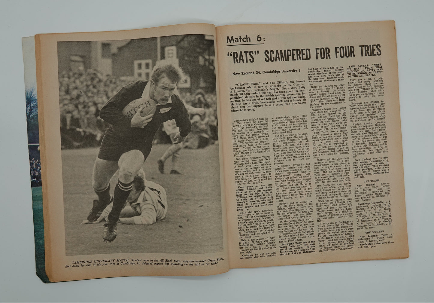 Scarce All Black rugby memorabilia... Kirky's All Blacks vol.1, 1973
