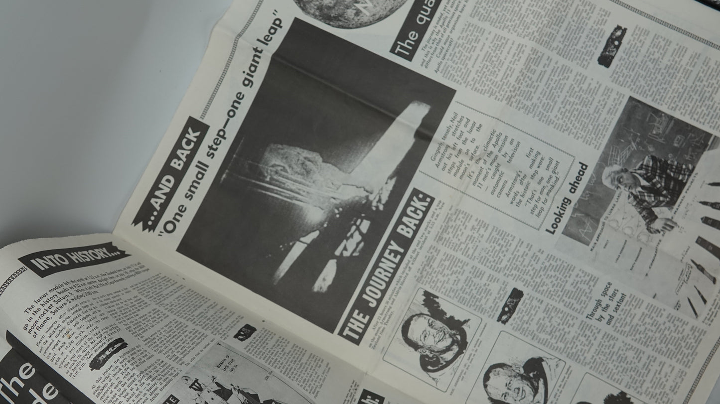 Moon landing memorabilia! Original 1969 Auckland Star Supplement