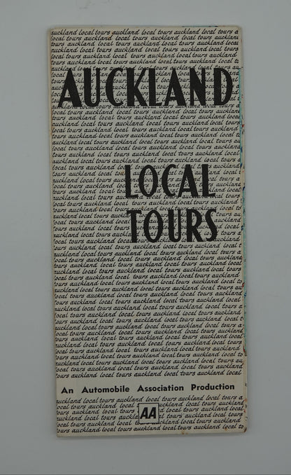 Beautiful large vintage AA Auckland Local Tours map from 1958