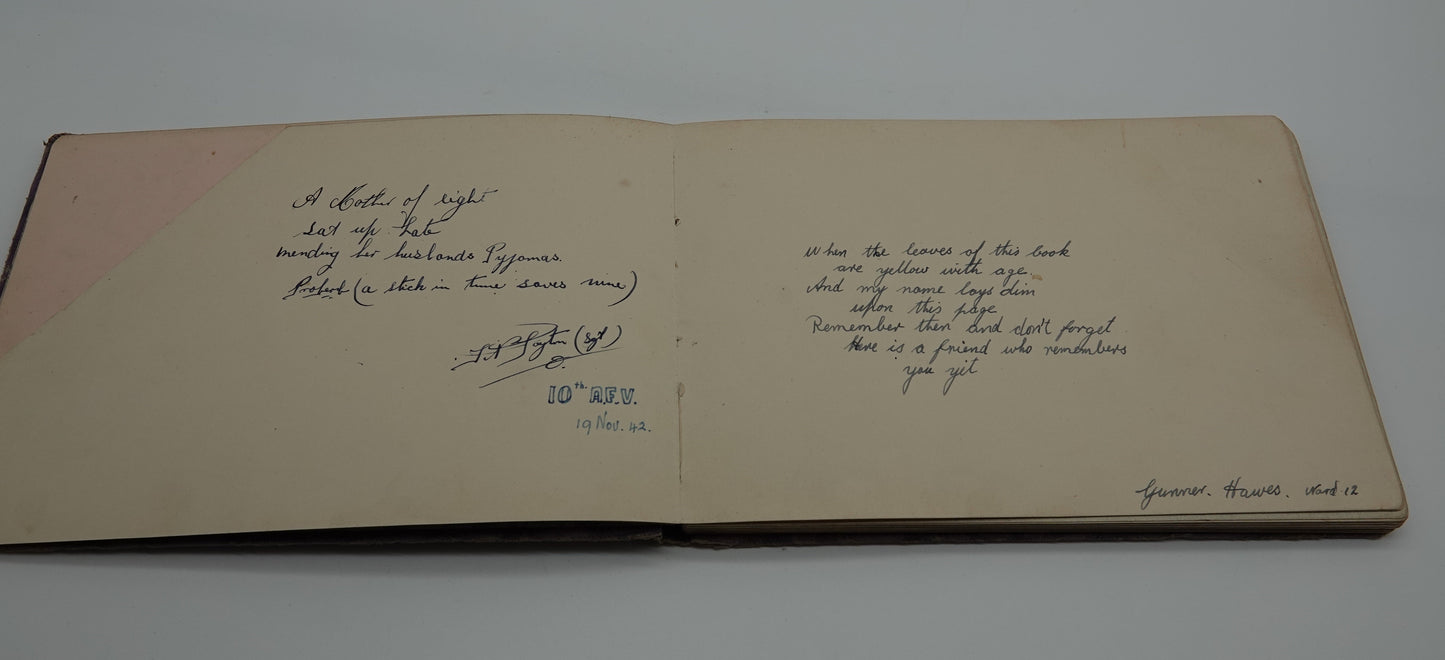 a rare snapshot of NZ war history... a hospital autograph album from 1942