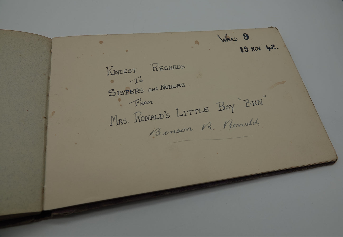 a rare snapshot of NZ war history... a hospital autograph album from 1942