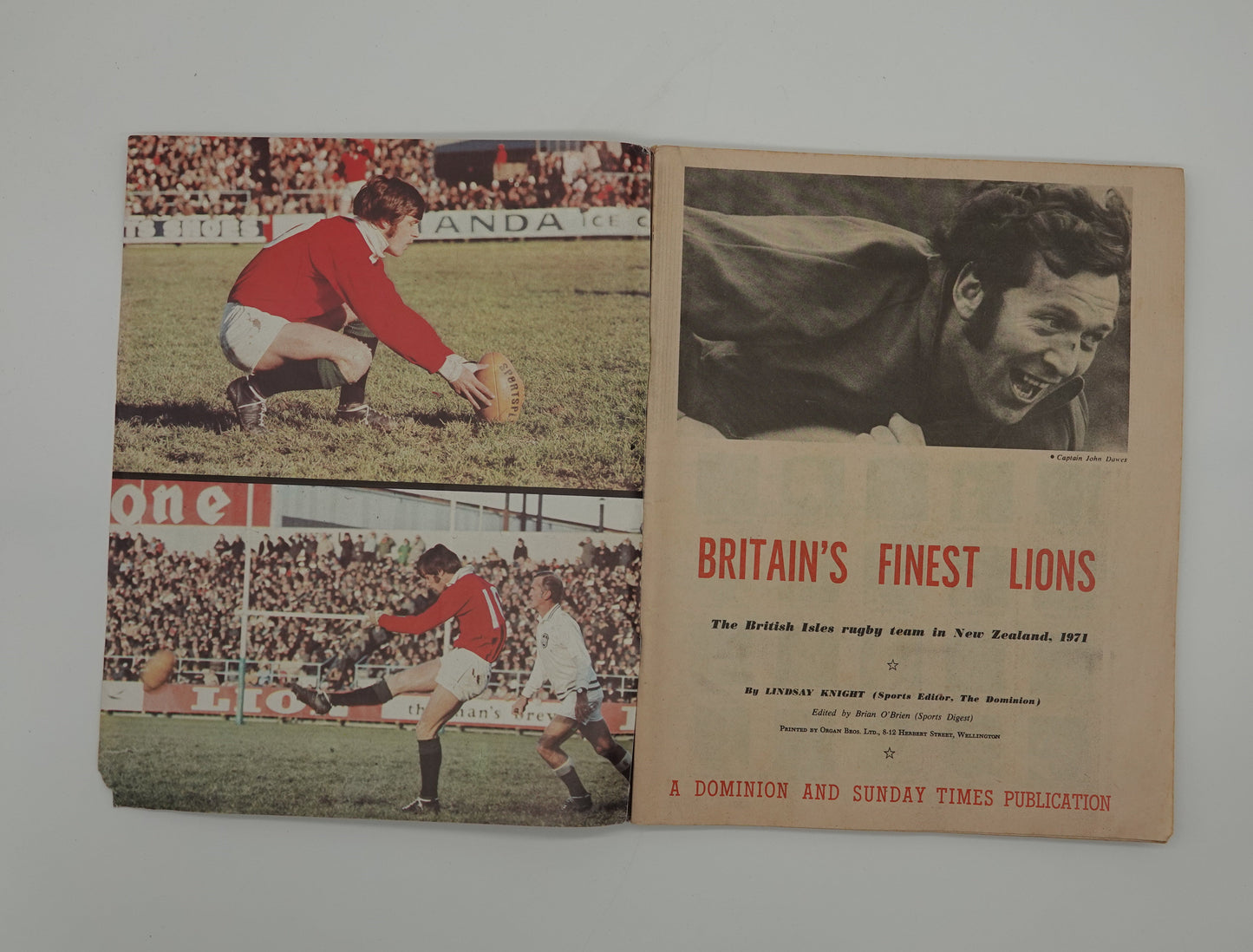 Rugby memorabilia... Souvenir magazine - Britain's Finest Lions, 1971