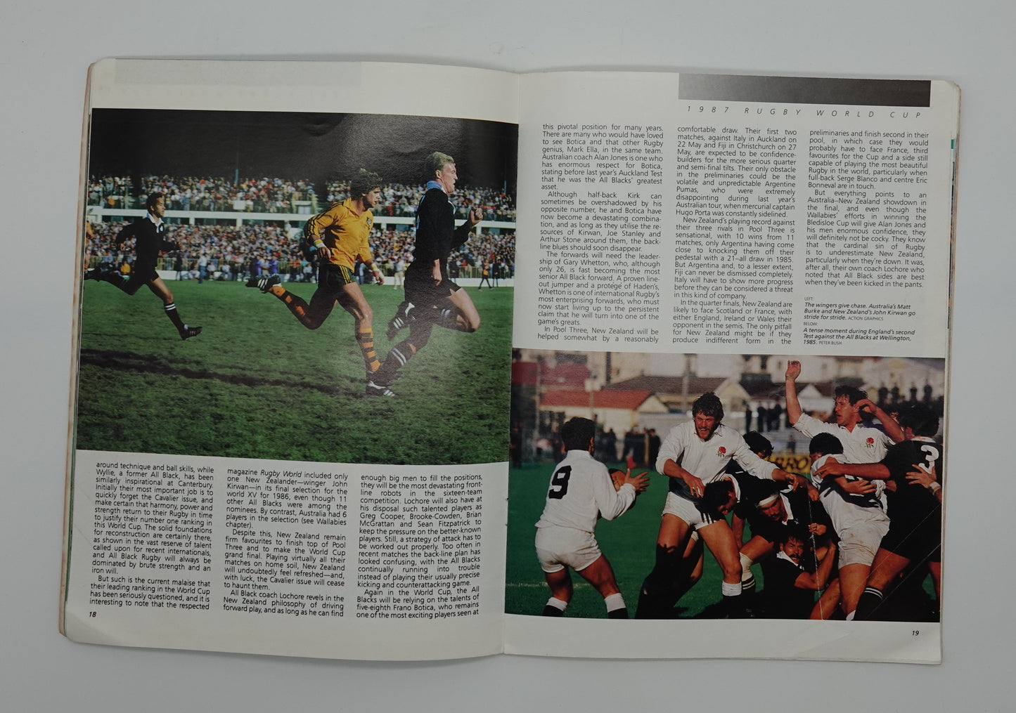 Rugby collectible... World Cup 1987 programme and magazine