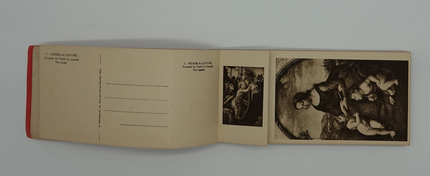 Vintage Postcard booklet from Musee Du Louvre, 1950s