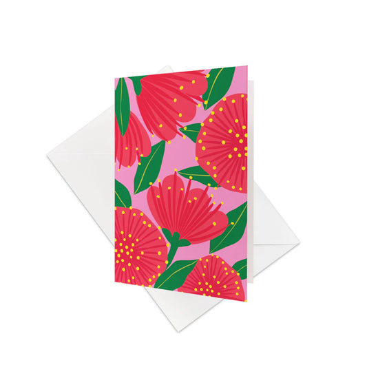 Botanical Pink Pohutukawa - Mini Gift Card & Envelope