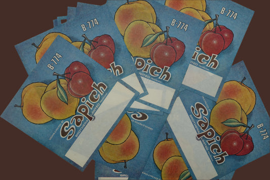 Vintage West Auckland Sapich Bothers Fruit Box Labels