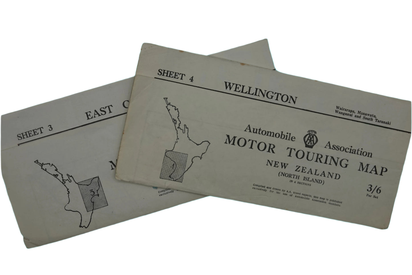 Vintage Automobile Association Motor Touring Maps of New Zealand