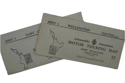 Vintage Automobile Association Motor Touring Maps of New Zealand