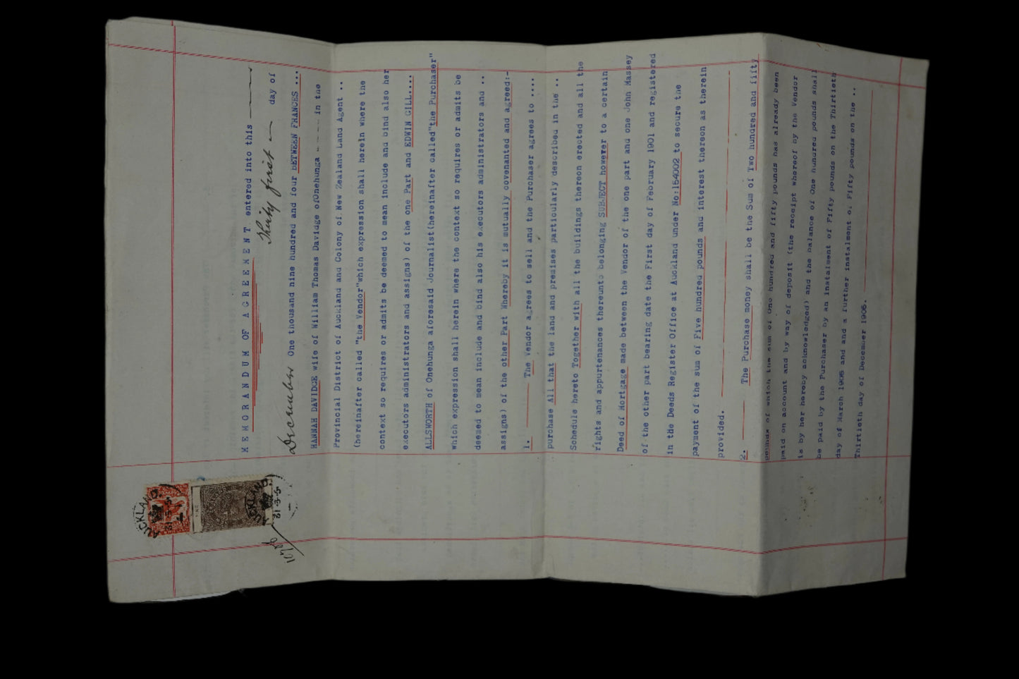 Rare and Historic New Zealand Deeds