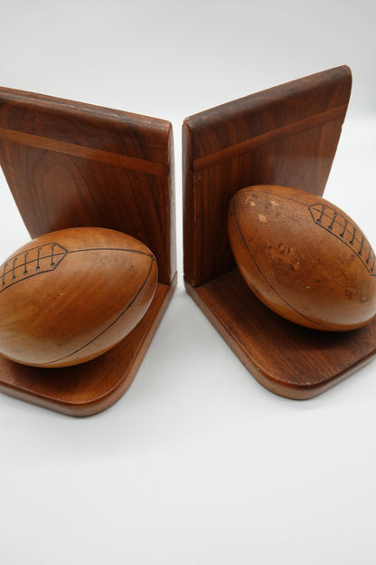 Smart looking inlaid Wooden Rugby Bookends