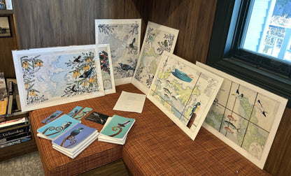 Stunning Justine Hawksworth art - Tamaki Strait, acrylic and pencil on a recycled marine chart