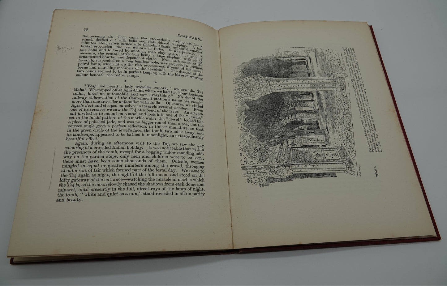 EASTWARDS by F.A Hook, a scarce travel biography from 1929