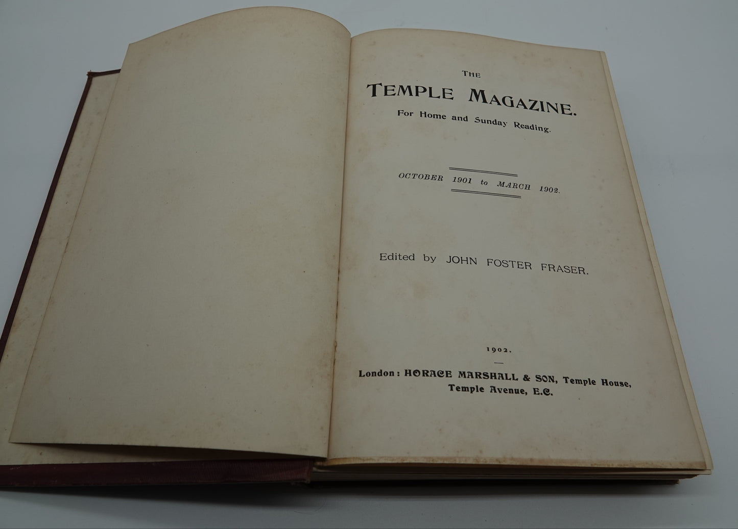 Scarce bound copy of The Temple Magazine, 1902