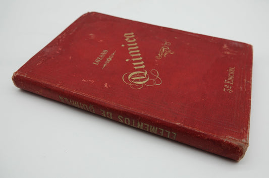 A stunning book of science with beautiful inscriptions.... Elementos De Quimica, 1893