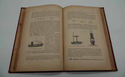 A stunning book of science with beautiful inscriptions.... Elementos De Quimica, 1893