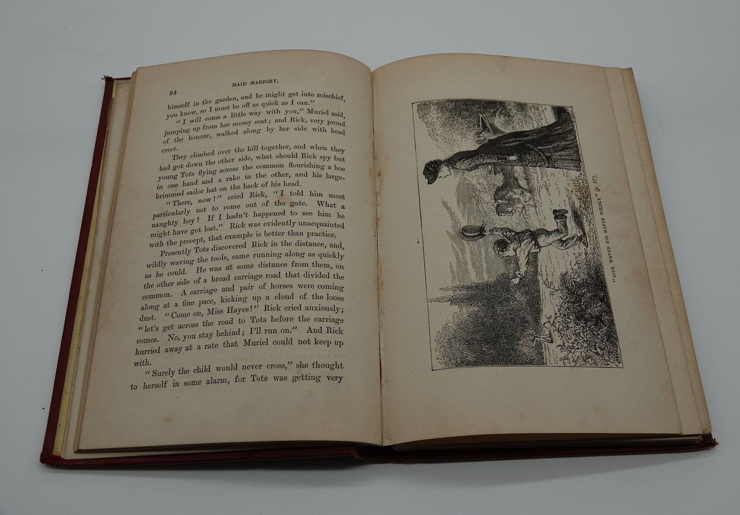 Maid Marjory, a lovely red cloth, gilted and embossed pocket book
