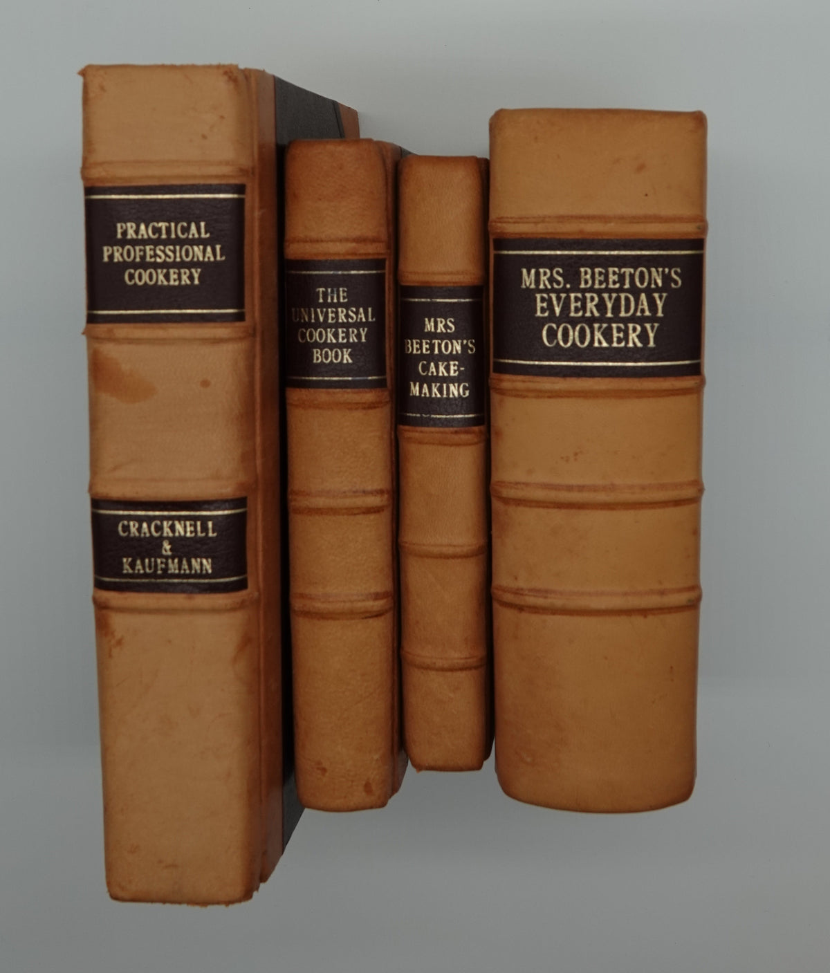 Mrs. Beaton's Everyday Cookery, New Edition, 1940's, rebound in leather